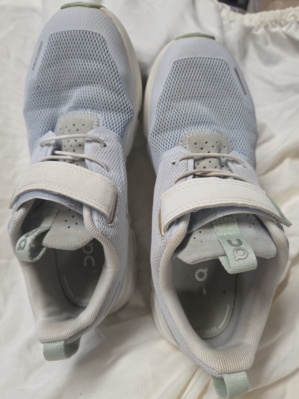 ON Clouds Kids Light Blue Athletic Sneakers with Hook-and-Loop Strap